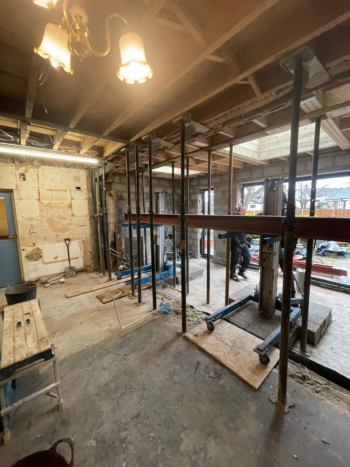 Internal Structural Steelwork Installation – Open Plan Living Area & Kitchen, Burbage